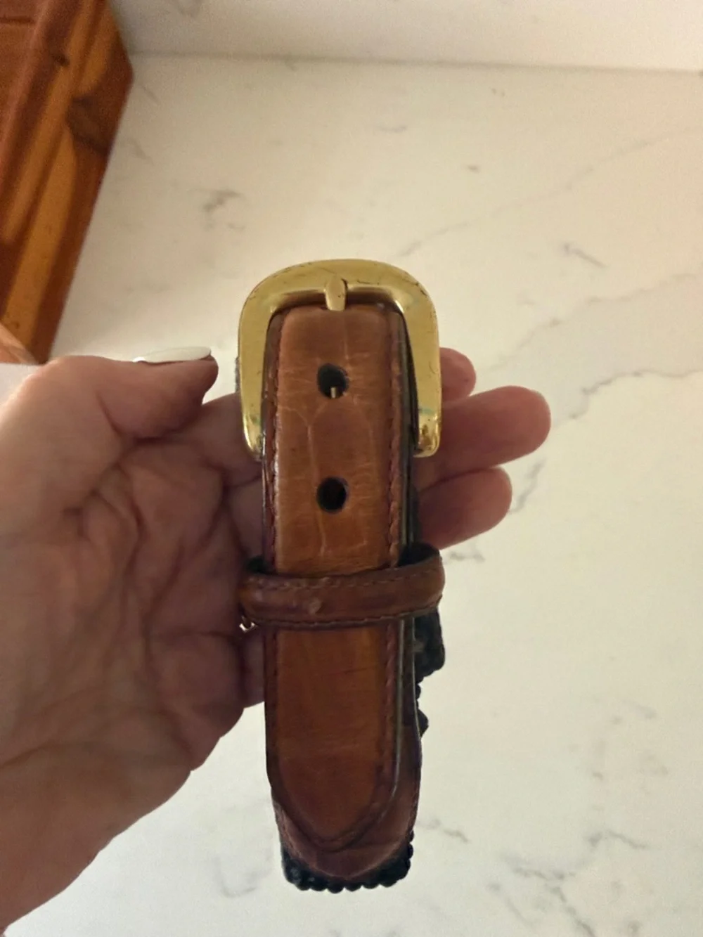 Brighton Leather and Fabric Belt for Men
